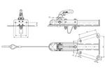 KNOTT KQ14-A+KZE7.5 kulkoppling för 750 kg släpvagn med V-dragstång