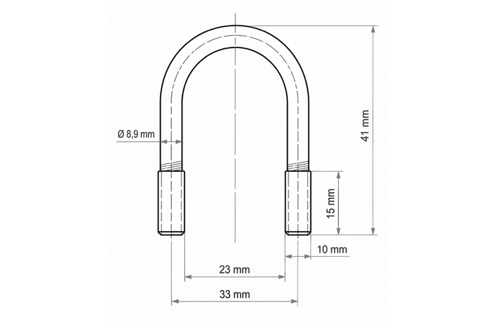 DROMET typ B oval klämma M10 23×41mm