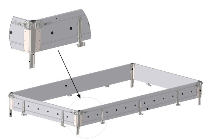 UTTAG BIS aluminium H-300 sidor för TEMARED TRANSPORTER 3217/2 och HOCHLADER 320/2 släpvagnar 