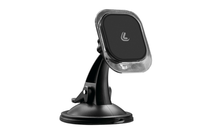 Magnetisk telefonhållare med magnetisk fena och sugkopp