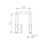 U-bult WINTERHOFF ZBF 30-PO typ C M10 70/50