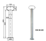 WINTERHOFF RSR48-600 fast stöd för 150 kg flaksläp 48 mm 600 mm