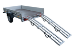 UNITRAILER ALR002 hopfällbara ramper aluminiumramper för släpvagnar 221cm 680kg med rem, set om 2
