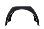 Dubbelskärm för släpvagn 15-16" DOMAR DK3120 platt hjulhus 1000/510mm med vit fälg