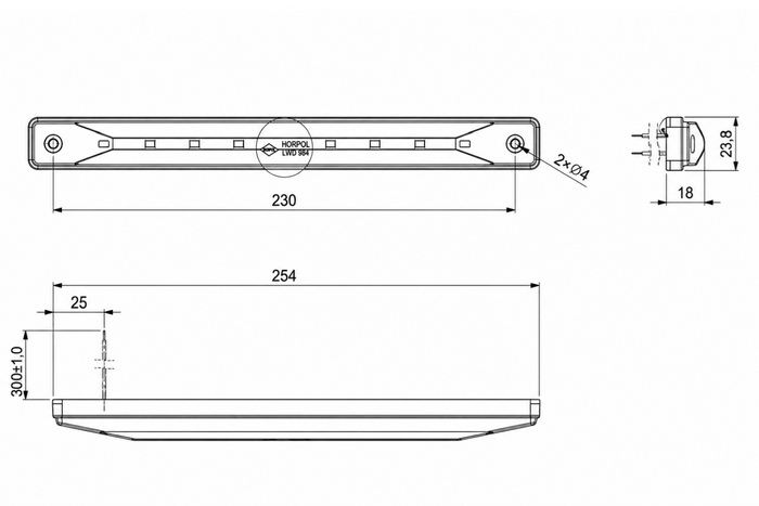 HORPOL LWD984 LED 200lm bilkupélampa
