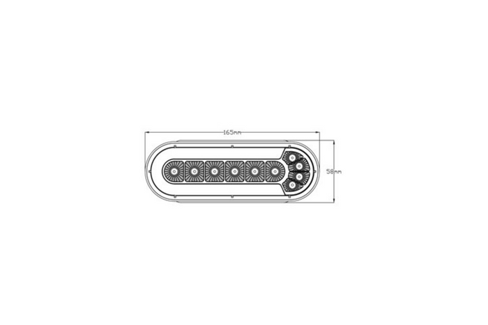 TruckLED L1873 LED-bakljus 4 funktioner universal